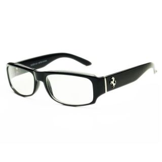 Clear Lens Optical Reading Style Rectangular Eye Glasses Frames Black T131