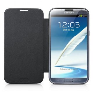 Genuine Samsung Flip Cover Case Galaxy Note 2 II Titanium Grey EFC 1J9FSEGSTD