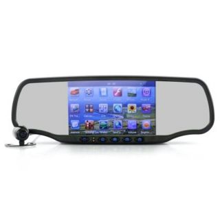 Car Rear View Mirror Dashcam Wireless Parking Camera GPS Speed Radar Detector