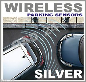 Wireless Car Van Reversing Rear Sensors 4 Parking Kit LED Display in Silver