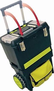 New 2 in 1 Mobile Work Shop Tool Box Chest Storage Trolley Cart Organizer