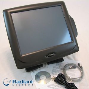 POS Radiant P1510 Point of Sale Terminal 15" Touch Screen Display Card Swipe