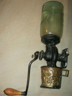Antique Landers Frary Clark 24 "Universal" Coffee Grinder w Unique Bull Cup