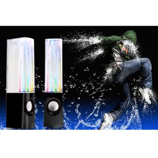 Water Fountain Speakers Dancing LED Lights Laptop Computer  Phone Audio Sound