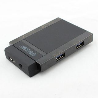 4 Port USB 3 0 High Speed Charging Data Hub with USB Cable Line Power Adapter
