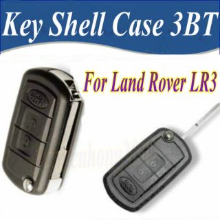 Uncut Flip Key Fob Remote 3BT Shell Case for Land Rover Range Rover Sport LR3