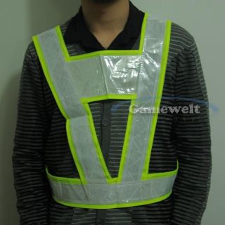 Green High Visibility Safety Vest with Reflective Tape New