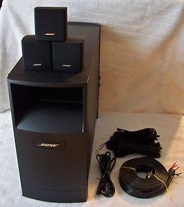 Bose Acoustimass 6 Series III Home Ent System 3 Cubes Subwoofer and Cables