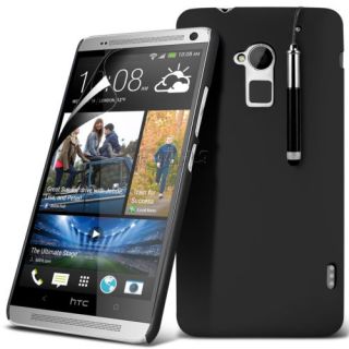 Hard Back Skin Case Cover Screen Protector Retractable Pen for HTC One Max