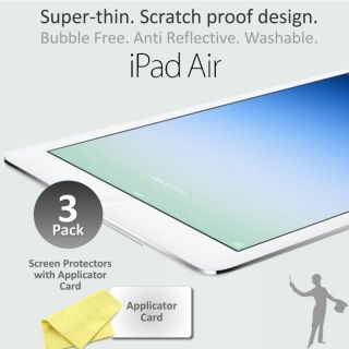 3 Pack Crystal Clear Screen Protector Guard Film Cover Shield for Apple iPad Air