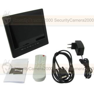 8 inch TFT LCD Portable Screen Video Color Mini CCTV Security Monitor VGA Input
