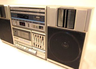 Sanyo M9855 Am FM Cassette Deck Tape Player Boombox Ghetto Blaster Radio EQ