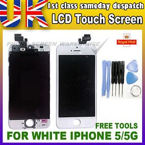 White iPhone 5 5g LCD Digitizer Touch Screen Display Glass Replacement Unit