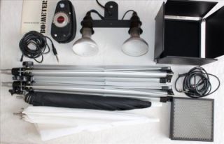 Bowens Bo Lite Camera Flash Light Kit Monocell Tripods Meter Umbrellas