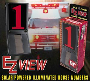EZ View Solar Powered Illuminated House Numbers