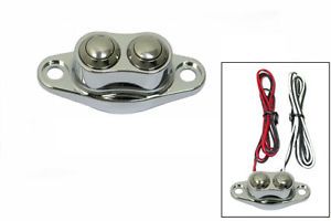 Chrome Handlebar Dual Switch Kit 2 Stainless Steel All Weather 12V Mini Switches
