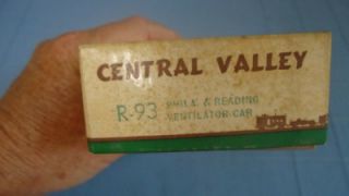 Vintage HO RR Train Car Model Kit Central Valley Old Timers P R Ventilator