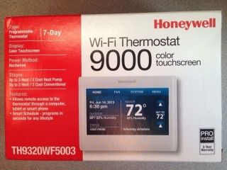 Honeywell Wi Fi Touch Screen Programmable Thermostat 9000 Series