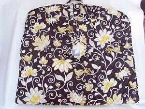 Vera Bradley Black Gold Flowers Garment Bag Travel Case