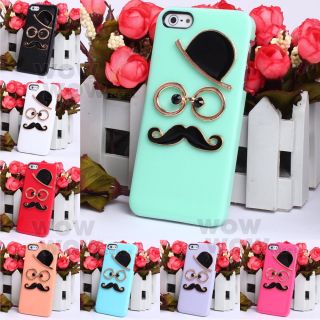 Chaplin Dumb 3D Man Gentleman Mustache Hard Case Cover for Apple iPhone 5 5S 5g