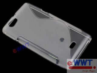 Free SHIP for Sony Xperia Miro ST23I Clear Hybrid TPU Silicone Case Film ZVSA392