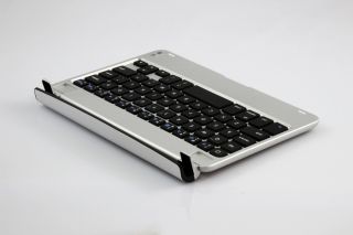 Silver Slim Aluminum Wireless Bluetooth Keyboard Case Cover for Apple iPad Mini
