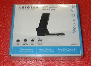 Netgear WNA3100 Wireless N N300 Work Play USB Wireless Network Adapter BNIB