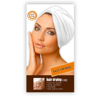 Terry Turban Head Wrap Hair Drying Cap Absorbent Stretch Fabric Machine Wash