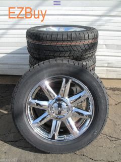 20" GMC Yukon Denali Factory Style Chrome Wheels 5304 Goodyear Tires Chrome Caps