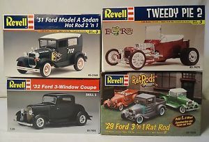 Plastic Model Car Kits by Lot 1 25 Revell Hot Rods