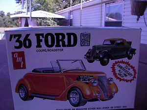 AMT Car Model Kit 1936 36 Ford Coupe Roadster Hot Rods Street 1 25 Anniversary