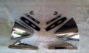Vintage Style Chrome Sport Mirrors for Hot Rods Classic Muscle Car Resto