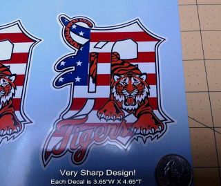Detroit Tigers Decal Tiger Through D Premium Quality Decal Sharp Design Look