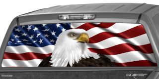 Bald Eagle Flag Rear Window Graphic Decal Pickup Ford