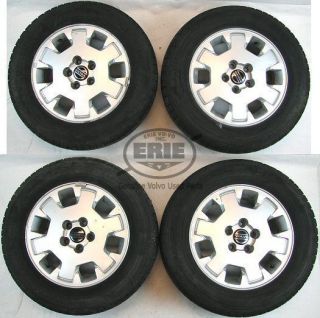 4 Volvo 15x6 5 Terra Alloy Rims Wheels Snow Tires Caps 850 S60 V70 S70 S80