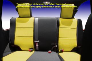 Jeep Wrangler 2007 10 Neoprene Full Set Car Seat Cover 4 Door Yellow JPNO4D