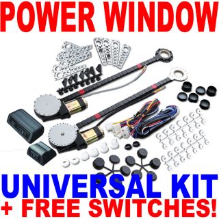 High Quality Universal Electric Power Window Kit 3 Switch Kit Ships from USA