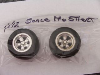 1 12 Scale Pro Street Tires and Wheels Tire Are About 1 inch Wide Treaded