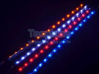 5 x 30cm 15 LED SMD Waterproof Car Trucks Motor Light Flexible Strip Orange