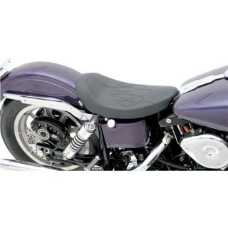 73 80 FXE 1200 Super Glide Drag Specialties Low Front Seat w Flame Stitch