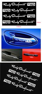 TRD Racing Development Doorknob Car Decals Vinyl Stickers White for All Cars