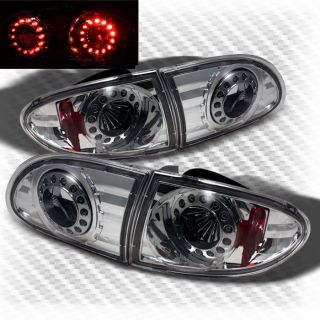 95 02 Chevy Cavalier 2 4 Door LED Tail Lights Brake Lamp Pair Taillights New Set
