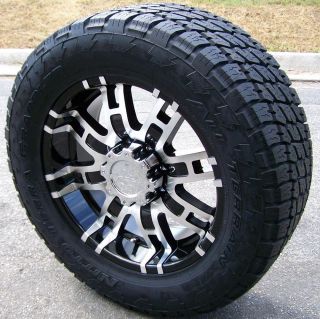 20" Black Helo HE835 Wheels Rims Nitto Terra Grappler Ford F 250 F 350 Excursion