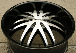 Helo 868 22 x 9 5 Black Rims Wheels Cadillac SRX 04 09 6H 38