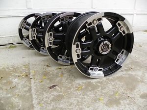 Granite Alloy GV4 Machined w Black Automobile Wheels 18x9 5 139 Dodge Durango