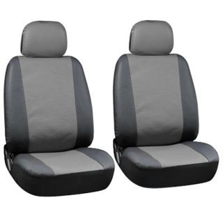 22pc Full Set Leather Gray Black SUV Seat Cover Bucket Bench Wheel Head Belt Pad