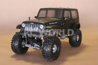 1 10 Rock Crawler RC Truck Jeep Wrangler Rubicon Black 2 4GHz RTR 90 Metal