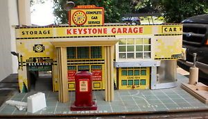 Vintage Keystone Garage Play Set Gas Pump Car Wash Service Station