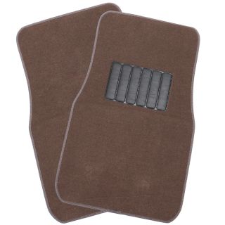 4pc Solid Brown Chocolate Earth Sepia Russet Car Carpet Floor Mats