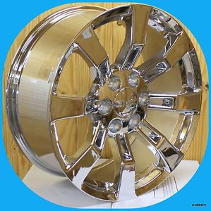 New Set of 20" Chrome Escalade Wheels for GMC Sierra Denali Yukon 20 in Rims